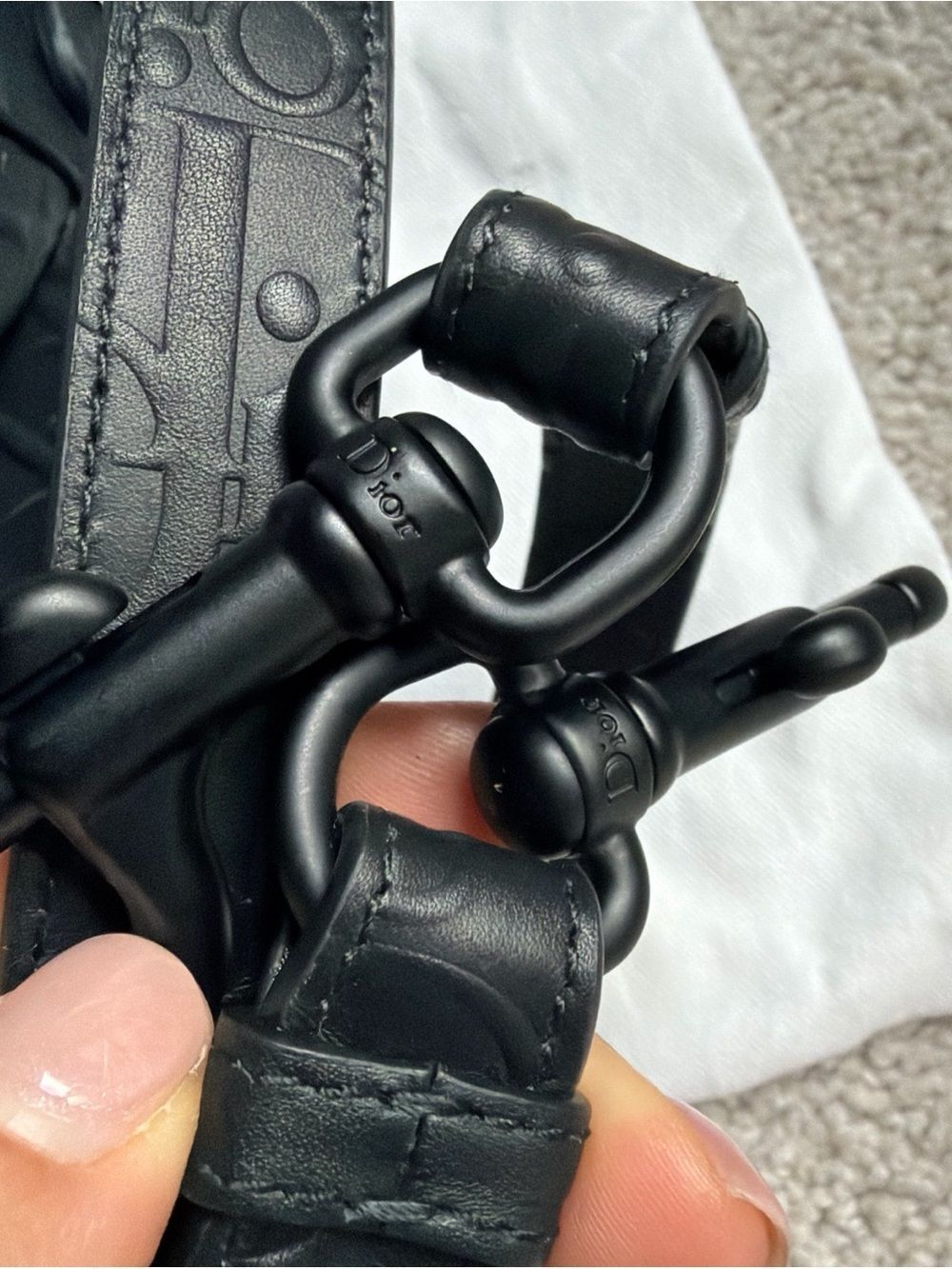 Christian Dior Saddle Bag in Black Dior Gravity Leather D 7 2023 NWT $5000 - Picture 5 of 12